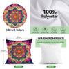Vibrant Mandala Cushion Pillowcase Printed Polyester 40/45/50cm Throw Pillowcover Decorative Sofa Cushion Pillowslip Home Decor
