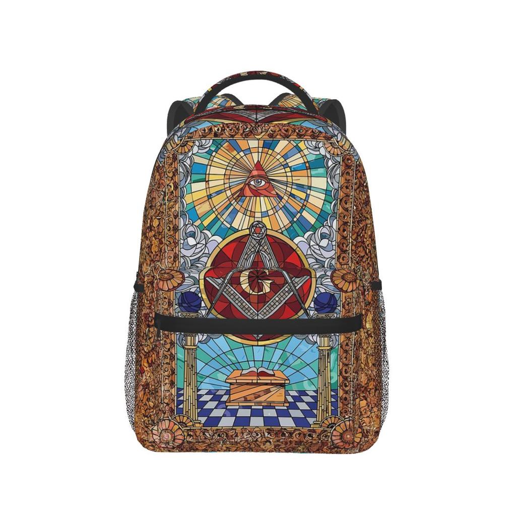 The Eternal Light Of The Freemason Masonic Mason Backpacks Boys Girls Bookbag Children School Bags Cartoon Rucksack Shoulder Bag