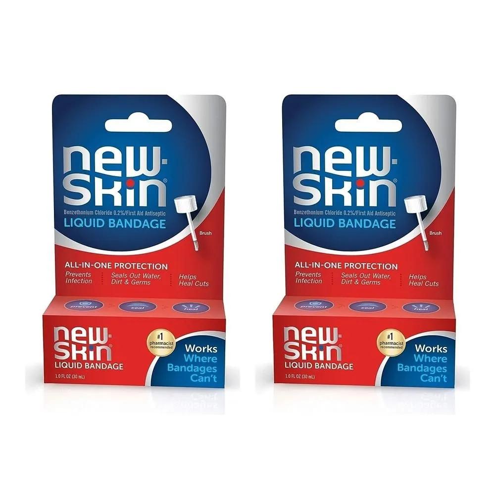 Nu-Skin Liquid Bandage 30ml 2-Pack NEW-SKIN Liquid Bandage, Waterproof for Scrapes and Minor Cuts, 1 Ounce