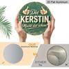 2D Flat Vintage Aluminum Wall Decorations in Various Sizes. Featuring A Fun German Caption An Aged Look, and A Double Thumbs-up Gesture, These Are