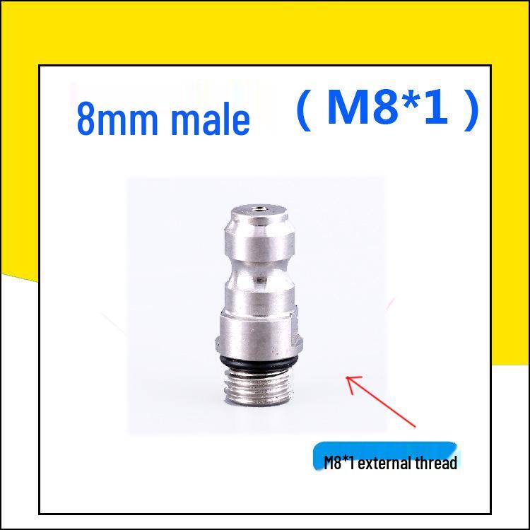 8mm M10*1 Stainless Steel High Pressure Quick Connect Male Coupler for 8mm Female.
