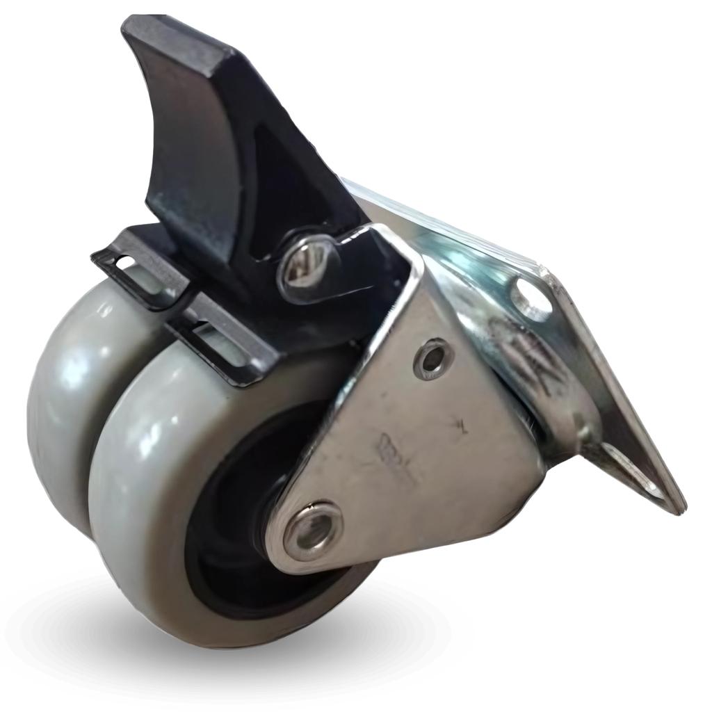 Caster set 4 pcs double wheels brake 50mm 300kg polyurethane