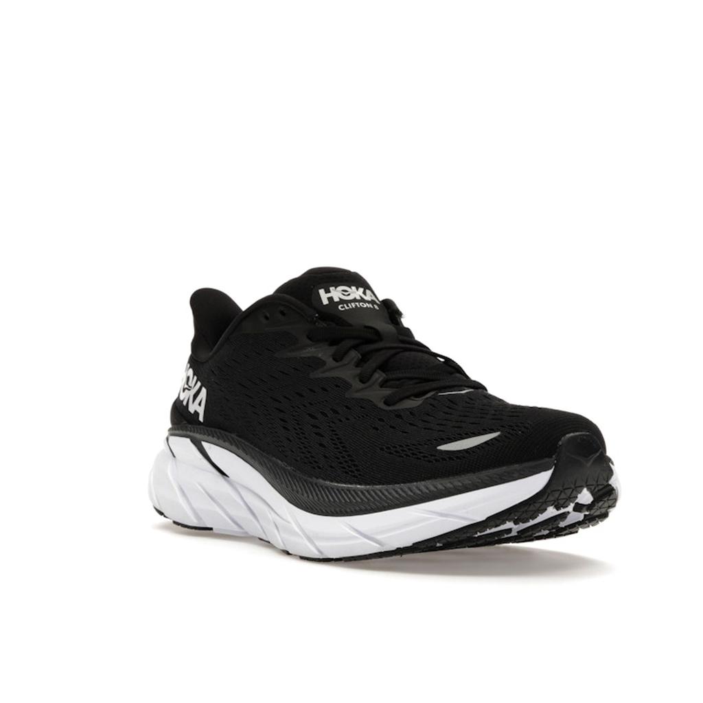 HOKA Clifton 8 Black White Women Sneakers 1119394-BWHT