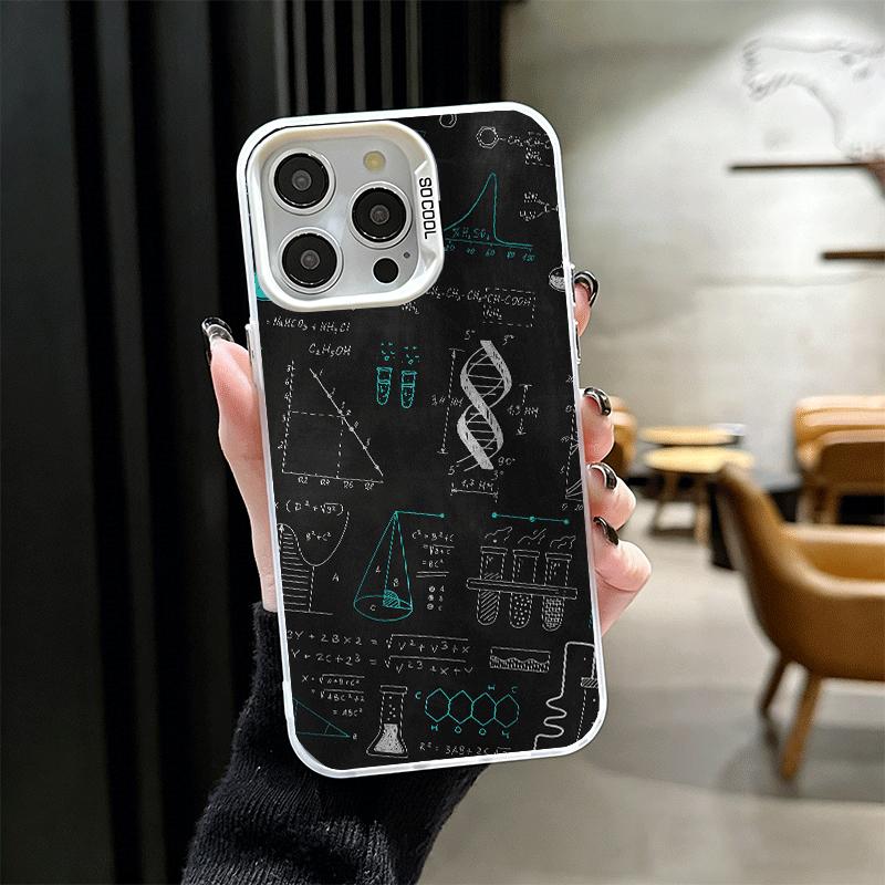 Physics Chemical Mathematics Soft Phone Case for iPhone 15 16 17 Pro Max 17Air 16E 14 Plus 13 12 Mini Shockproof Cover Back Shel
