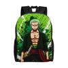 Zoro O-One P-Piece Backpack Women Men Basic Bookbag for School College Anime Classic Manga Movie Bags