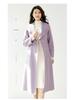 Women's Mid-Length Double-Faced Wool Coat with Belt - 2025 Autumn/Winter Collection