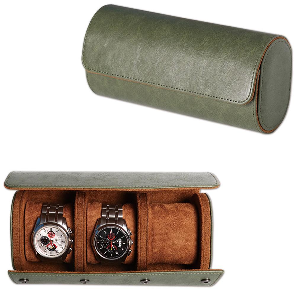 Leather Watch Roll 1 2 3 slots Luxury Genuine Storage Box Travel Bag Watch Case Gift Box Watch Pouch For Men Women
