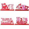 European LOVE KISS Sculpture Valentine's Day Letter Figurine Elegant Symbolizing for Wedding Birthday Decoration