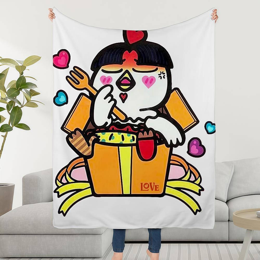 

Blanket Anime Throw Super B-BuldakS Cosy R-RamenS Logo Plush Living Room Sofa Kwaii Couch Childish Birthday Gifts 75cmx90cm