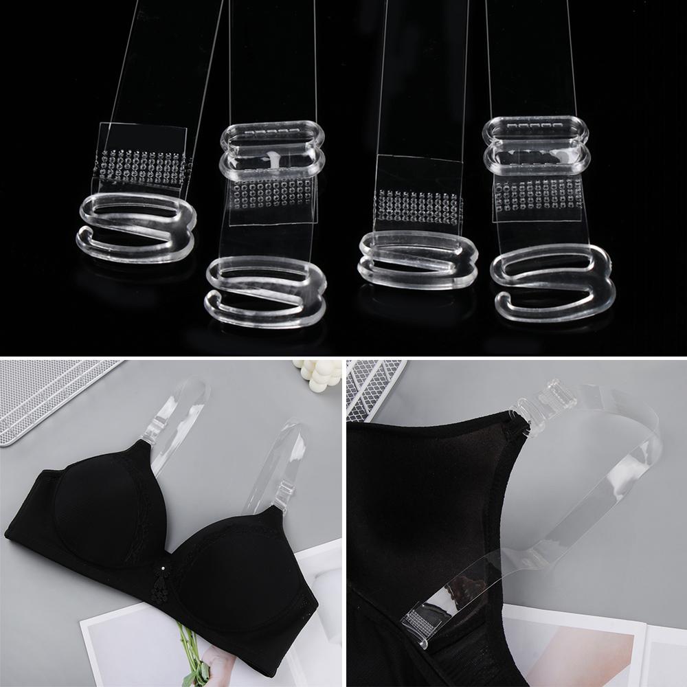 Clear Detachable Transparent Bra Straps Steel Hook Invisible 1.5CM
