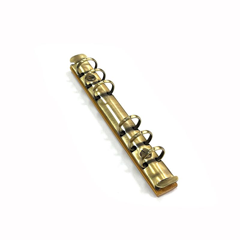 A6 Odnímatelná spona Volnolepý pořadačový pás s bambusovým zadním panelem 6 děr Kovové kroužkové pořadačové klipy pro datovou knihu album zápisník