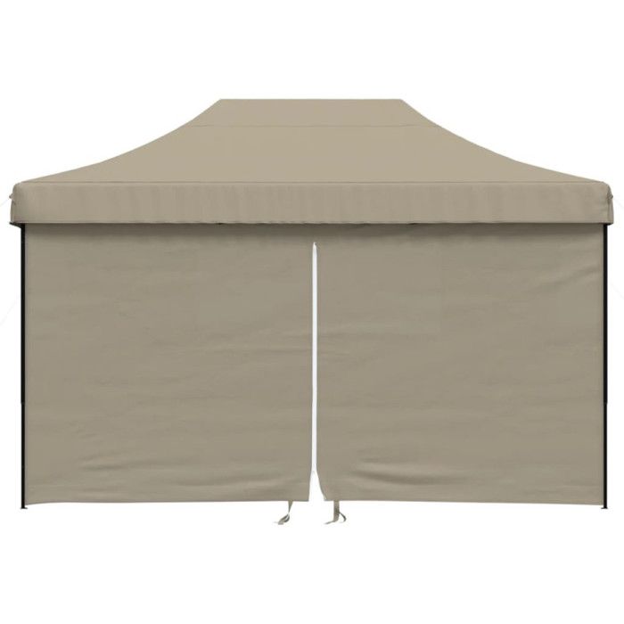 VidaXL Tente de réception pliable escamotable 4 parois latérales taupe, tente, tente à auvent, auvent de gazebo 4004978