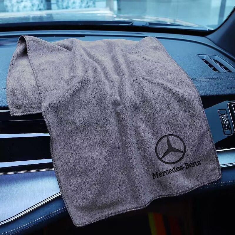 WAM3 Suede Microfiber Car Wash Towel Drying Cloth Cleaning Towels For MERCEDES BENZ W211 W204 W210 W203 CLA GLA Interior Accessories
