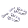 304 Stainless Steel D-Type Square Head Marine Lifting Shackle for Wire Rope Connection