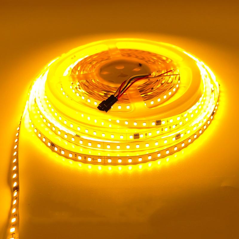 

5M 10M 20M Світлодіодна стрічка з ефектом проточної води DC24 WS2811 SMD2835 Ефект кінських перегонів Піксельна Адресна Гнучка Лінійна Лампа Комплект 0.5m золотистий