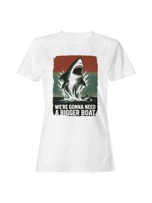 Weißer Hai spritzt Meer Damen T-Shirt