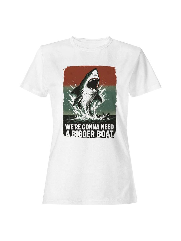 Weißer Hai spritzt Meer Damen T-Shirt