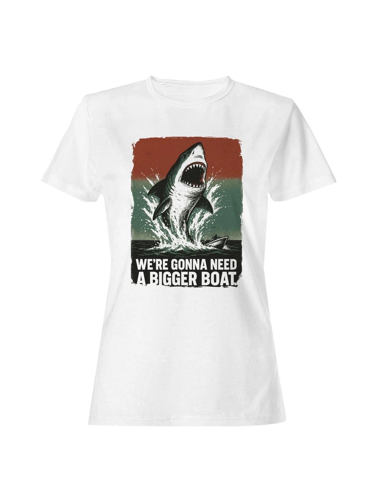 Great White Shark Splashing Sea Women s T-shirt S