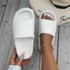 New CM thick-bottomed cool slippers women's summer indoor and outdoor home stepping on shit feeling bathing couple men height-increasing rubber a