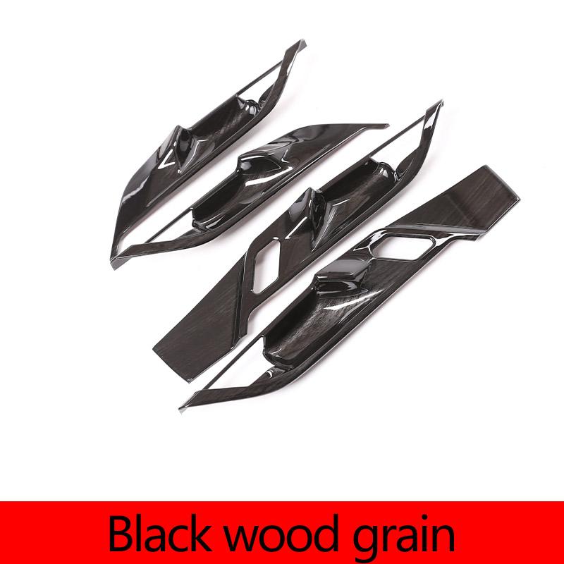 For BMW X2 F47 2018  Carbon Fiber ABS Interior Door Bowl Cover Trim For BMW X1 F48 2016- Car Accessories 4pcs