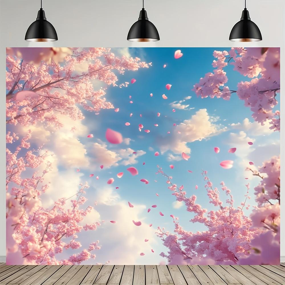 2D plane, 1 piece of pink cherry blossom, suitable for party decoration and indoor or outdoor home decoration.