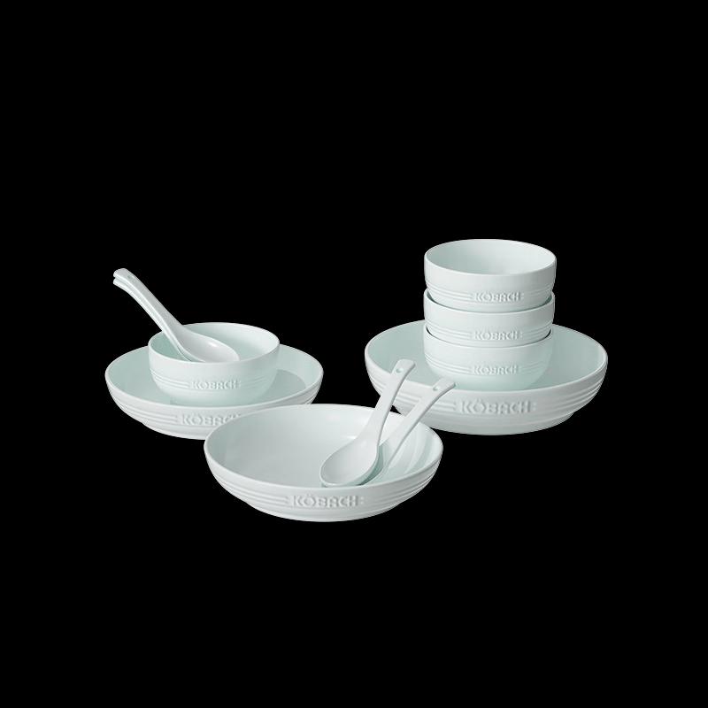 KOBACH Celadon 11-Piece Dinnerware Set