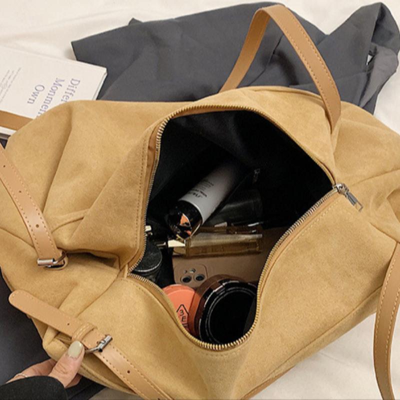 Soft Large Capacity Suede Crossbody Bag for Women Retro Pillow Aped Oulder Bag Casual Sle Soft PU Leather Daily Use Bags
