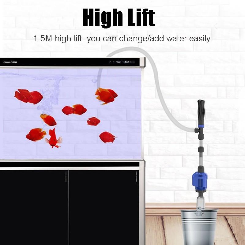 Electric Aquarium Water Change Pump Water Changer Gravel Cleaner Siphon for Fish Tank Water Filter Pump Cleaning Tools