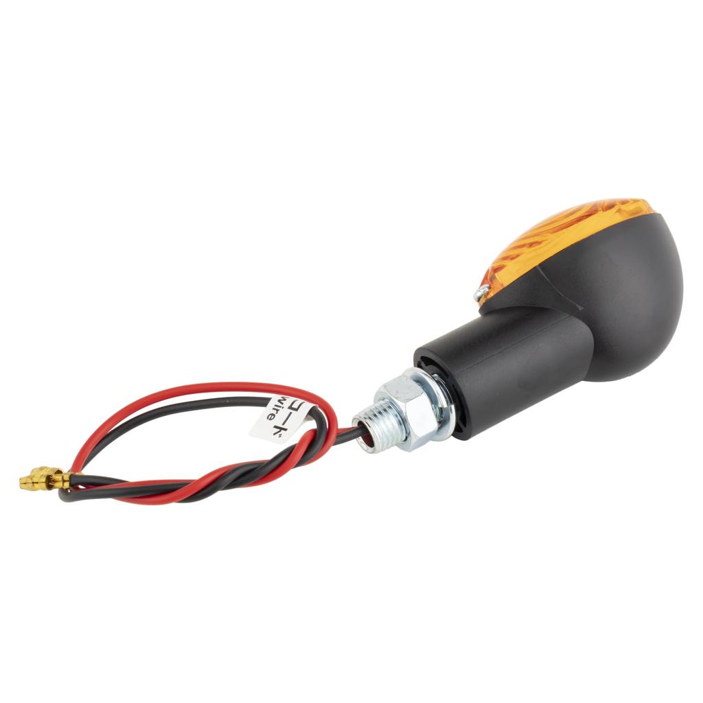 Kijima 219-5109 Motorcycle Parts Turn Signal Lamp Cat Eye SP Black Body/Amber Lens Set of 2