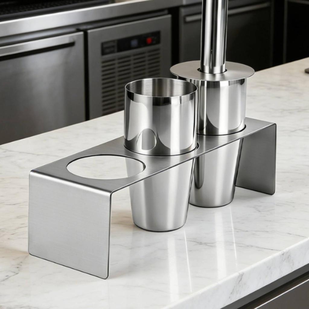3 Pieces Coffee Bar Organizer Space-Saving Bar Cup Rack Countertop Mug Stand Modern Design Hospitality Storage Non-Slip