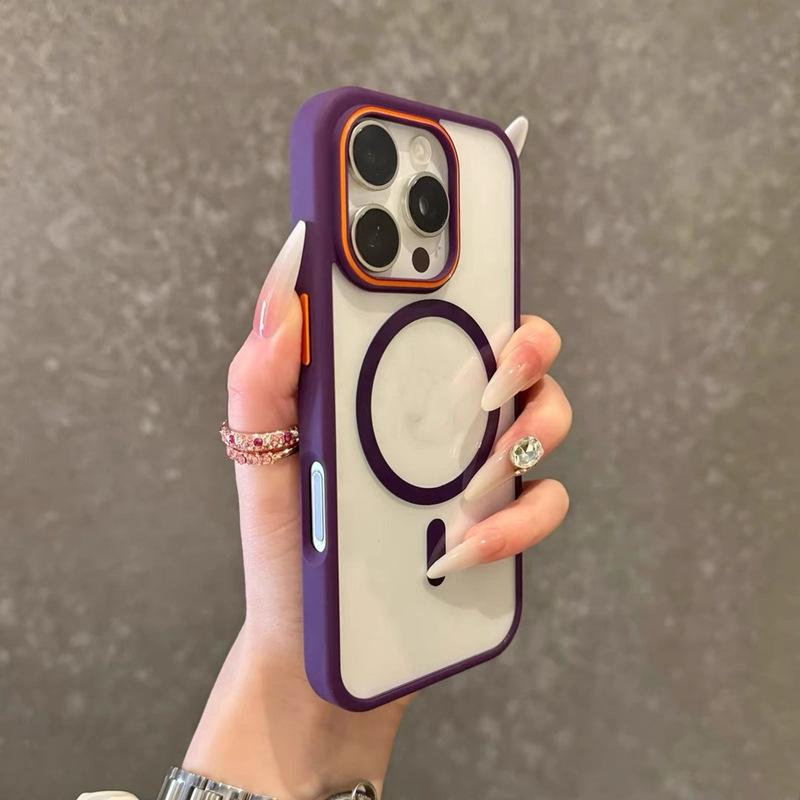 Contrast Color Lens and MagSafe-Compatible 17 Pro Max Case for iPhone 15