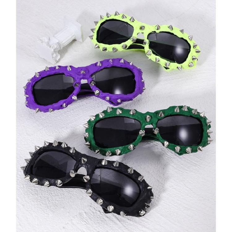 Novelty Sporty Sunglasses For Shows Stage And Daily Wear Unique Spiked Accessories Modern Outfit Photo Props
