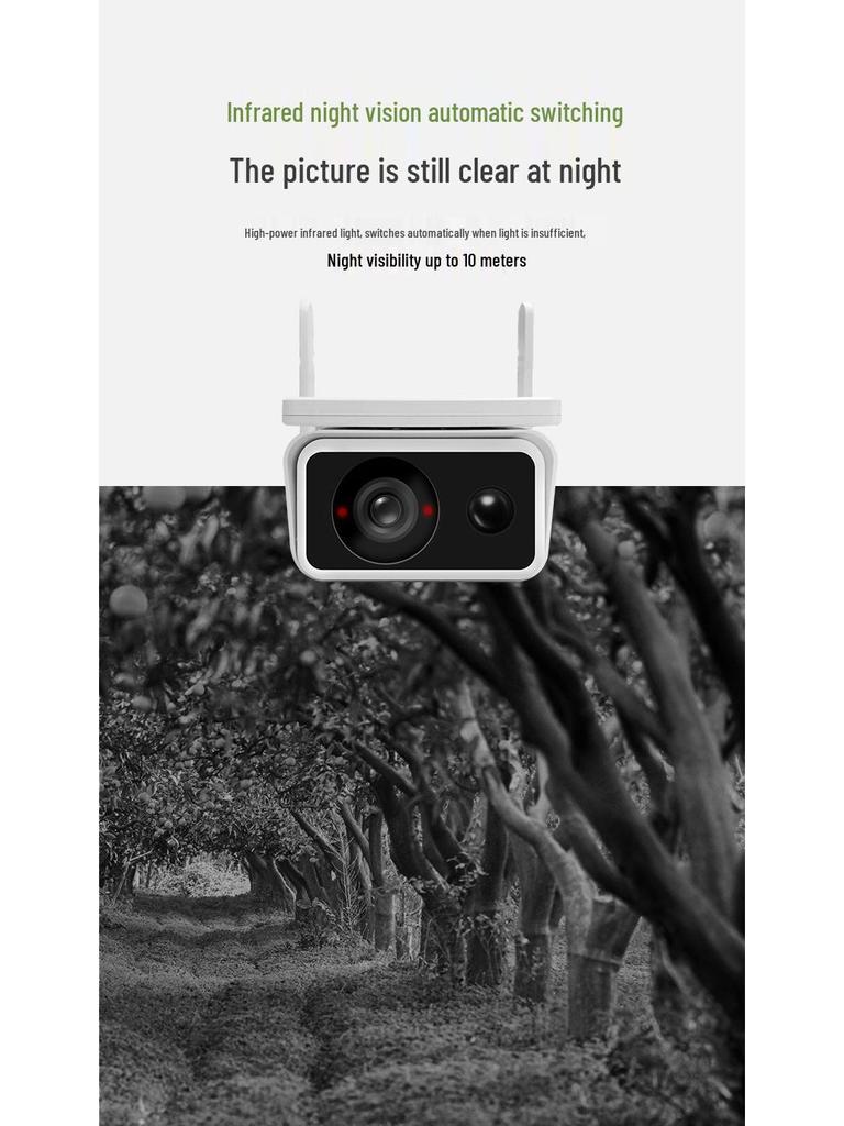 Icsee 4MP HD Solar Bullet Wireless Surveillance Camera with Remote Monitoring & Intercom