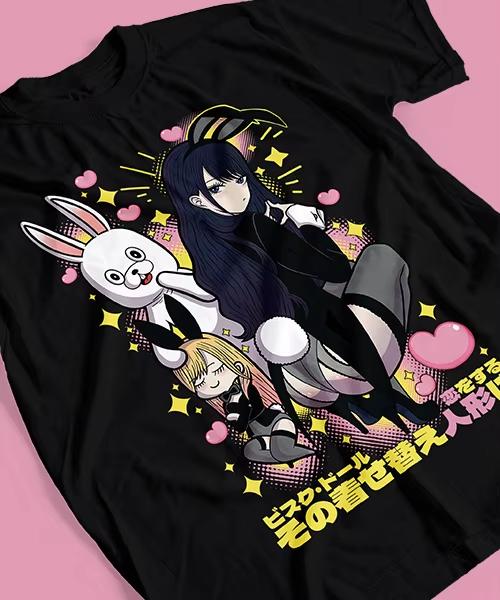 New Years Hot Selling Tshirt for Anime Bunny Girl Senpai Love Round Neck Short Sleeved Tshirt
