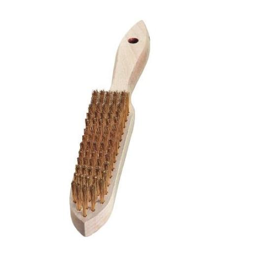 

LESSMANN 107351 wooden handle brush with brass wire 5-line