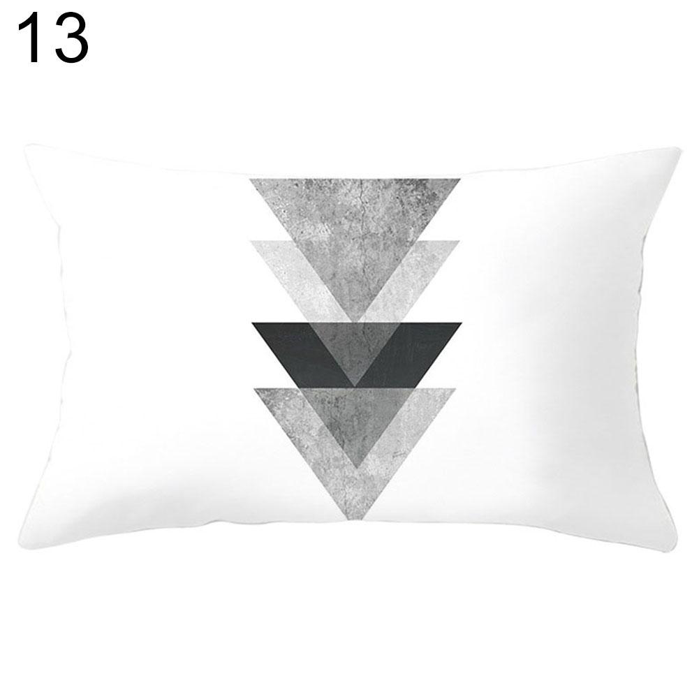 Geometric Circle Triangle Wave Pillow Case Cushion Cover Sofa Bed Car Cafe Decor