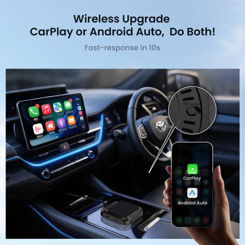 Wireless CarPlay Box, Wired Connection to Car Module Adapter, Car-to-phone Connectivity Android AI Box