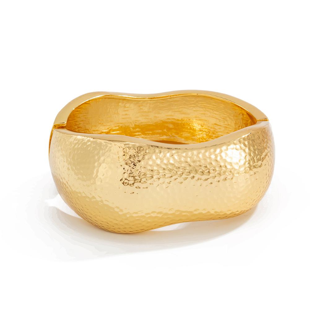 Jewelry Design Sense Hammer Irregular Wide Bracelet Fashion Niche Texture Sense Open Bracelet Bracelet