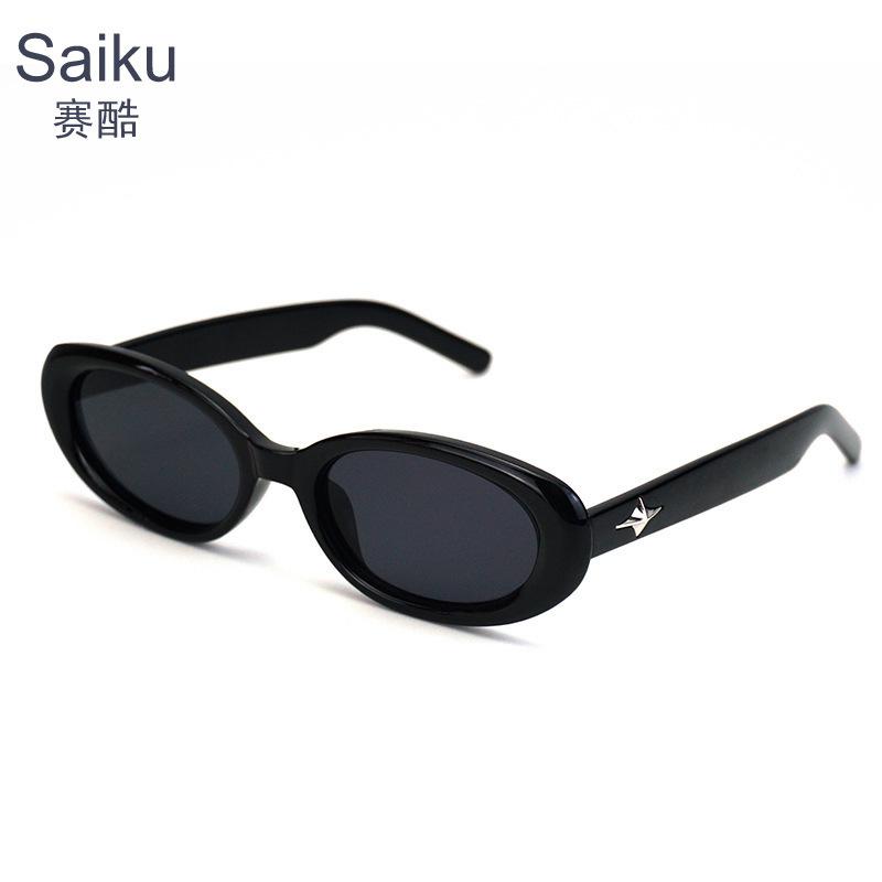 New Versatile Trend Sunglasses Premium Sense Driving Cat Eye Sunglasses Men's and Women's Street Shooting Glasses Han Chao