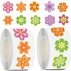 500PCS Cartoon Flowers Roll Stickers Colorful Flowers Shaped Graffiti Sticker DIY Scrapbooking Phone Luggage Skateboard Decals