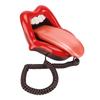 Large Tongue Shape Landline Telephone Cute Big Red Tongue Corded Phone for Home and Office
