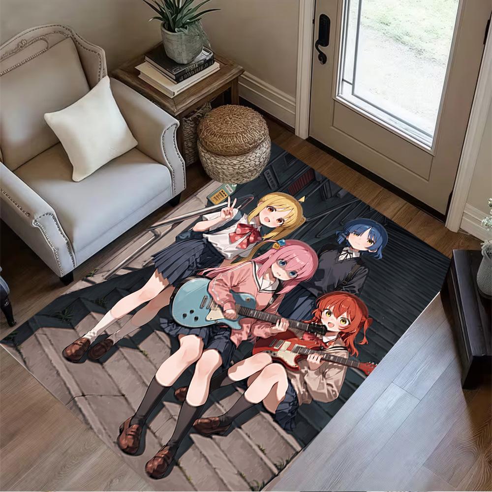 Guitar Band Adventure Floor Rug Office Rug Design for Decorate Room Study Room Balcony Hallway Anti-slip Rug Decorate Offices Best for Christmas