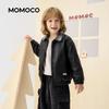 MamyMyMa Kids' Winter Fleece-Lined Faux Leather Jacket