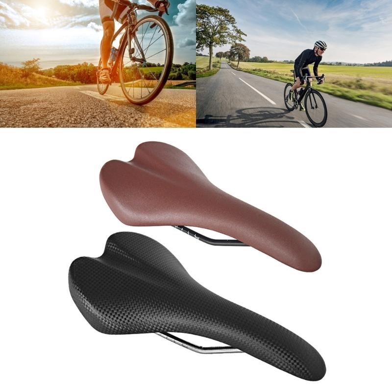 Vintage Bike Saddle Shockproof Wear-Resistant PU Leather Bicycles Saddle Cycling Cushion Thickened Bike Seat Pad
