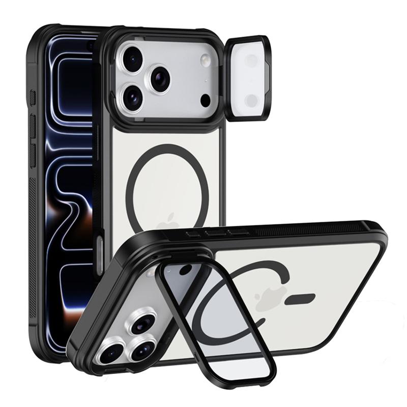 Glaslinsenschutz Ständer Handyhüllen Für iPhone 17 16 15 14 13 12 11 Pro Max Plus Air Für Magsafe Stoßfeste Magnetische Hülle