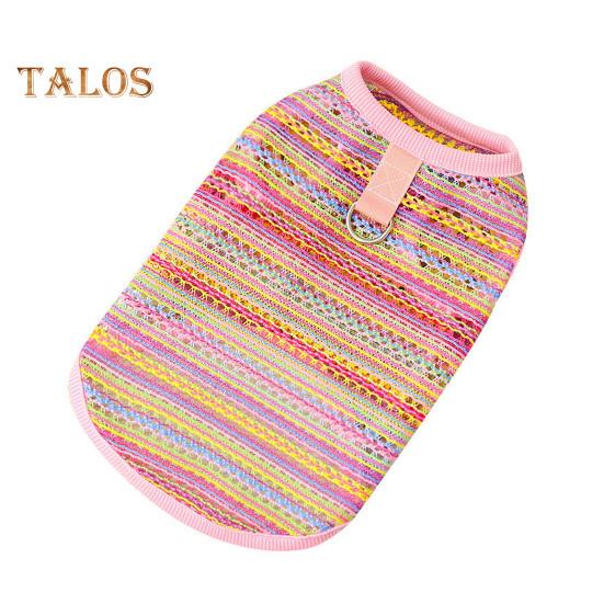 

Футболки для собак, летняя безрукавка для домашних животных, дышащая, полая, охлаждающая одежда, одежда для домашних животных для маленьких собак и кошек XS фиолетовый/розовый