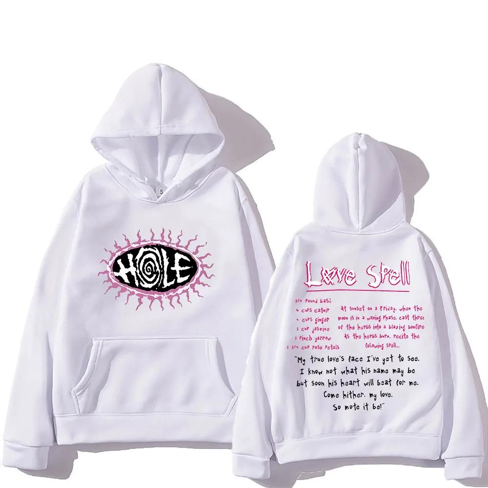 

Sudaderas Courtney Love Hole Hoodie for Autumn/Winter Fleece Harajuku Sweatshirts with Pocket Gothic Clothes Moletom Hoody S