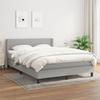 Vidaxl Letto Continentale Con Materasso, Grigio Chiaro, Tessuto, 140X190Cm