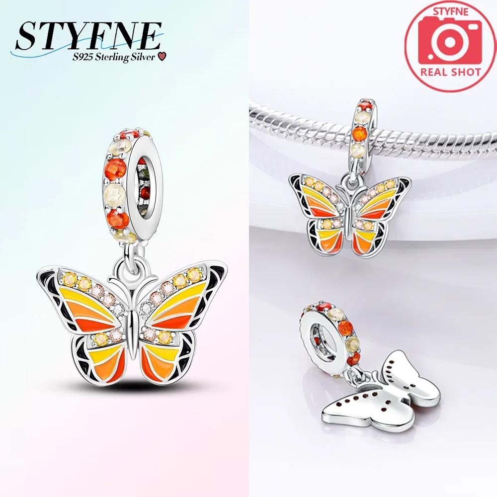 Charm Bead Charms Plata Originales Colored Butterflies Bead Charms for Charm Bead Charms copper Bracelets Jewellery Making Womens Gift