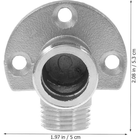 SUPVOX Wall Mount Shower Hose Connector, Stainless Steel Adapter for Bathroom Faucets, Diy Installation Kit for Exposed Shower Systems, Silver